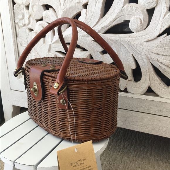 Patricia Nash Bags Patricia Nash Spring Wicker Boho Basket Bag